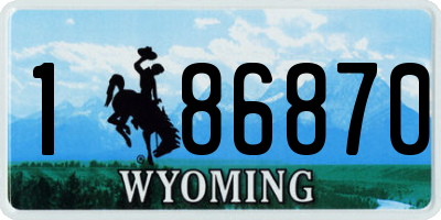 WY license plate 186870