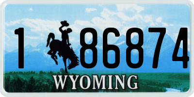 WY license plate 186874