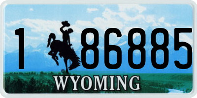 WY license plate 186885