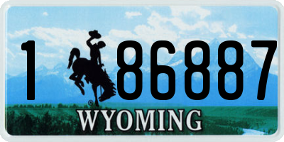 WY license plate 186887