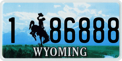 WY license plate 186888