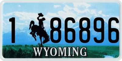 WY license plate 186896