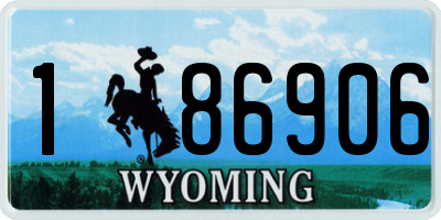 WY license plate 186906