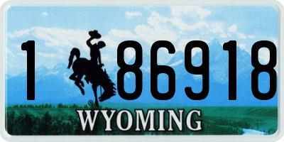 WY license plate 186918