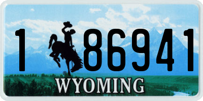 WY license plate 186941