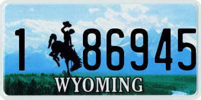 WY license plate 186945