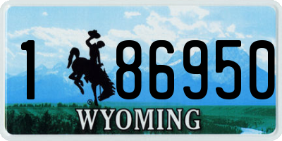 WY license plate 186950