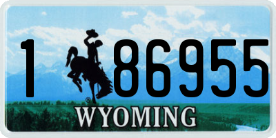 WY license plate 186955
