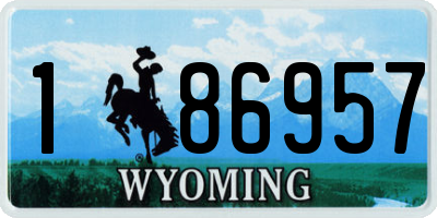 WY license plate 186957