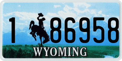 WY license plate 186958