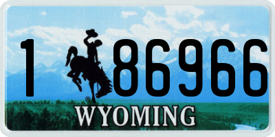 WY license plate 186966