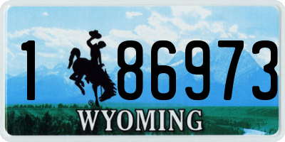 WY license plate 186973