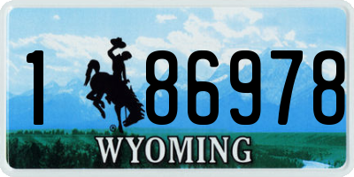 WY license plate 186978