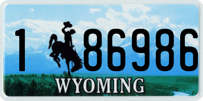 WY license plate 186986