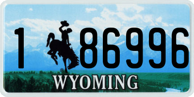 WY license plate 186996