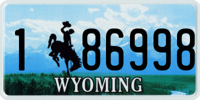 WY license plate 186998