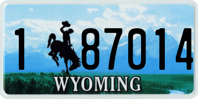 WY license plate 187014