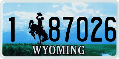 WY license plate 187026