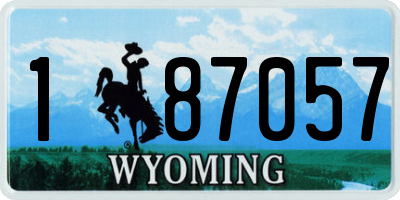 WY license plate 187057