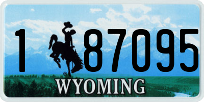 WY license plate 187095