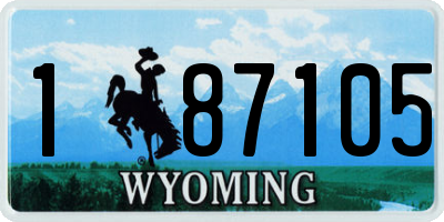 WY license plate 187105