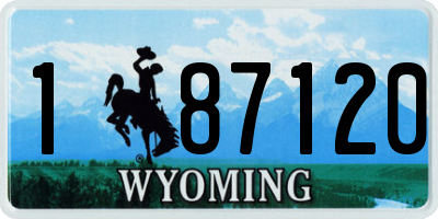 WY license plate 187120