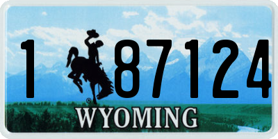WY license plate 187124