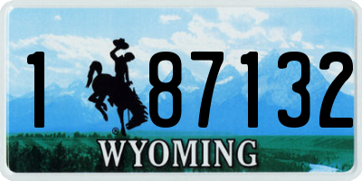 WY license plate 187132