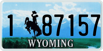 WY license plate 187157