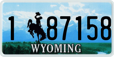 WY license plate 187158