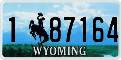 WY license plate 187164