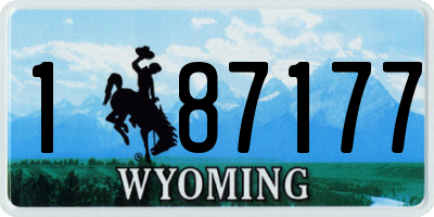 WY license plate 187177