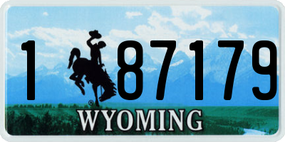 WY license plate 187179