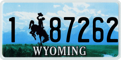 WY license plate 187262