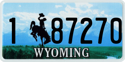 WY license plate 187270