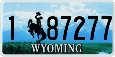 WY license plate 187277