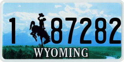 WY license plate 187282