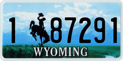 WY license plate 187291