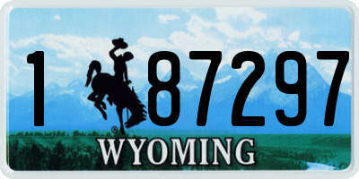 WY license plate 187297