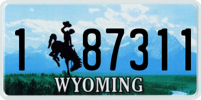 WY license plate 187311