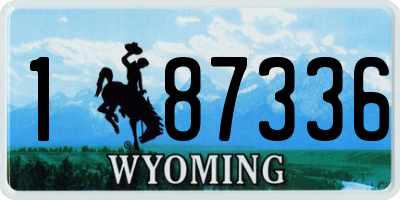 WY license plate 187336