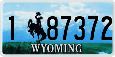 WY license plate 187372