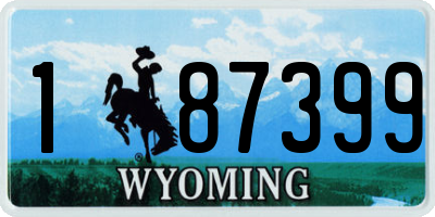 WY license plate 187399