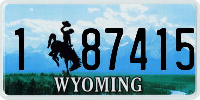 WY license plate 187415