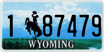 WY license plate 187479