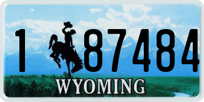 WY license plate 187484