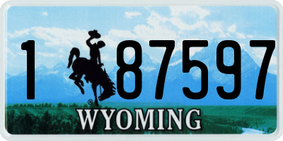 WY license plate 187597