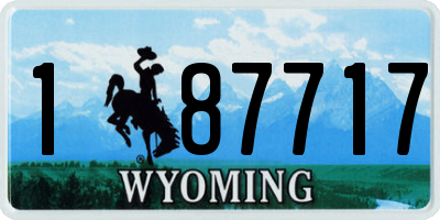 WY license plate 187717