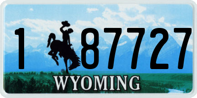 WY license plate 187727