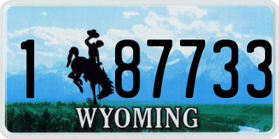 WY license plate 187733